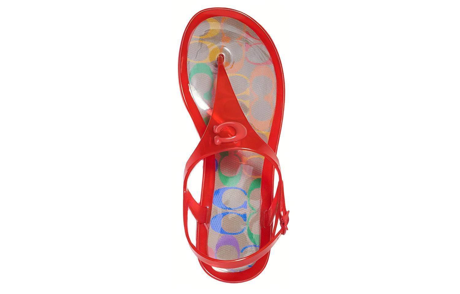 (W) Coach Logo PVC Sandal 'Red' 圖 3