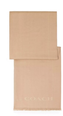 (W) COACH 女士棕色羊毛针织围巾带标志 CQ719-TAU Order (W) COACH 女士棕色羊毛针织围巾带标志 CQ719-TAU