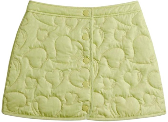 (Women) COACH Loop Collection Heart-Quilted Cotton High-Waist Skirt Women Light Gray. CR806-M97 Order (Women) COACH Loop Collection Heart-Quilted Cotton High-Waist Skirt Women Light Gray. CR806-M97