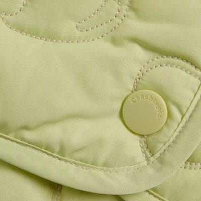 (Women) COACH Loop Collection Heart-Quilted Cotton High-Waist Skirt Women Light Gray. CR806-M97 Sizing (Women) COACH Loop Collection Heart-Quilted Cotton High-Waist Skirt Women Light Gray. CR806-M97