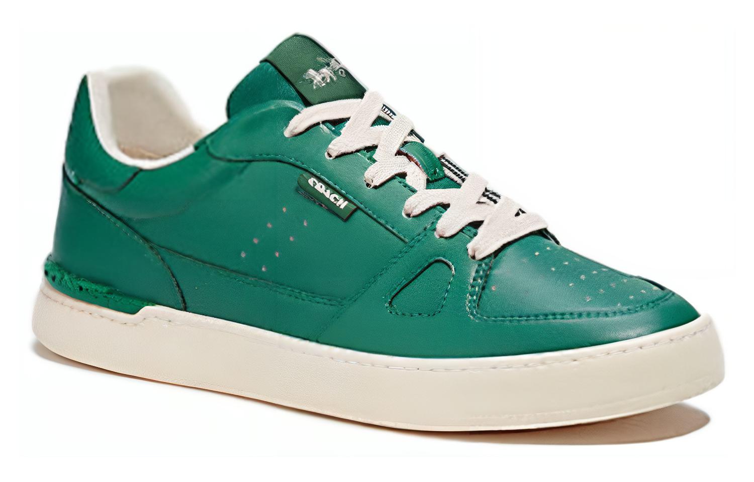 (W) Coach Low-Top Sneaker 'Green Leather' 圖 4