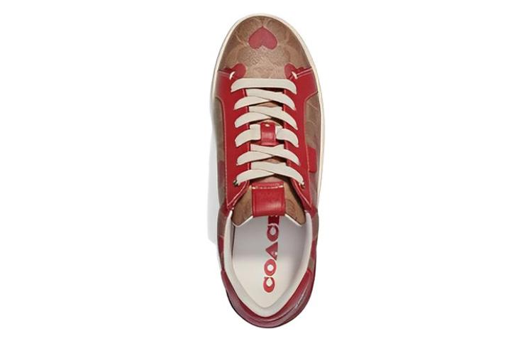 (W) Coach Low Top Sneaker 'Brown-Red' 圖 3