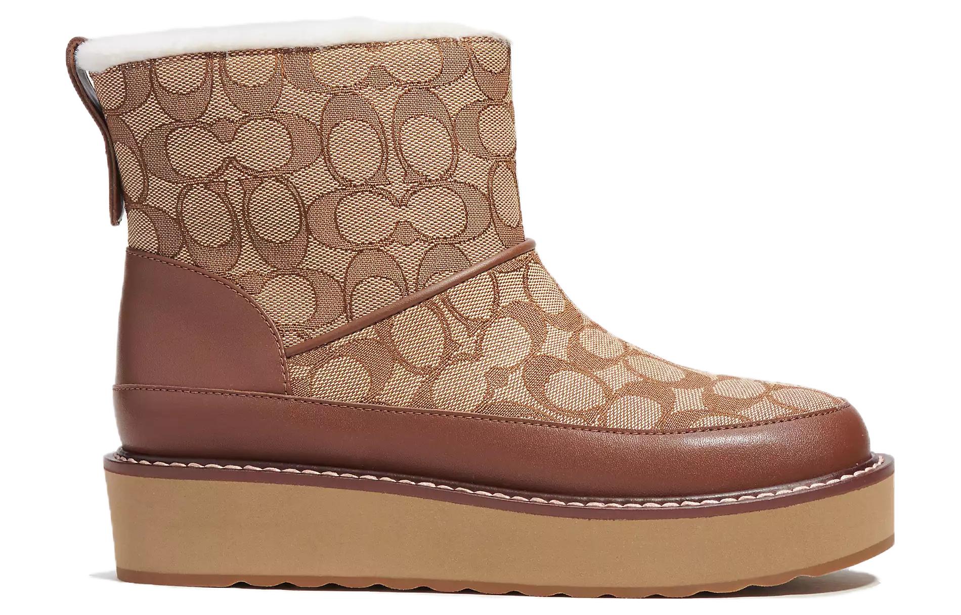 Order COACH蔻馳 百搭時尚 短中筒 雪地靴 女款 棕色