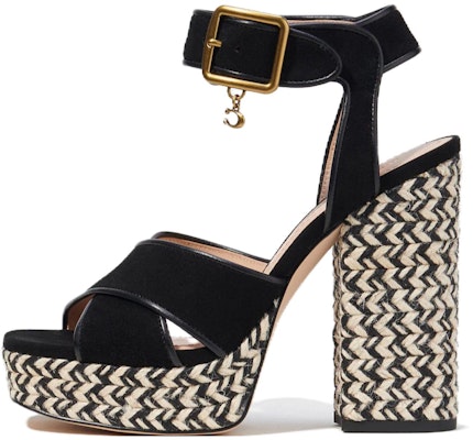 (Women) Coach Nelly Leather 'Comfort Open-Toe' CI245_BLK Buy (Women) Coach Nelly Leather 'Comfort Open-Toe' CI245_BLK