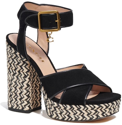 (Women) Coach Nelly Leather 'Comfort Open-Toe' CI245_BLK Order (Women) Coach Nelly Leather 'Comfort Open-Toe' CI245_BLK