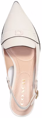 (W) (女性用) コーチ ニコラ『ホワイトレザーポインテッドトウブロックヒール』CM757_CHK CM757_CHK Lookbook (W) (女性用) コーチ ニコラ『ホワイトレザーポインテッドトウブロックヒール』CM757_CHK CM757_CHK