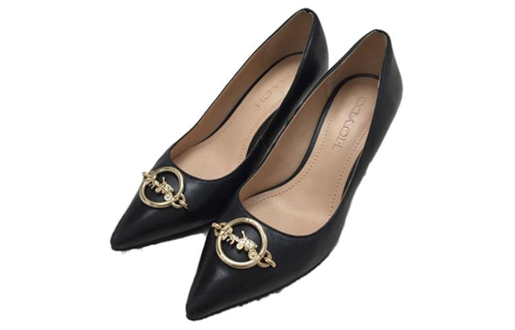 (W) Coach Odette High Heels 'Elegant Patchwork Black' 圖 4