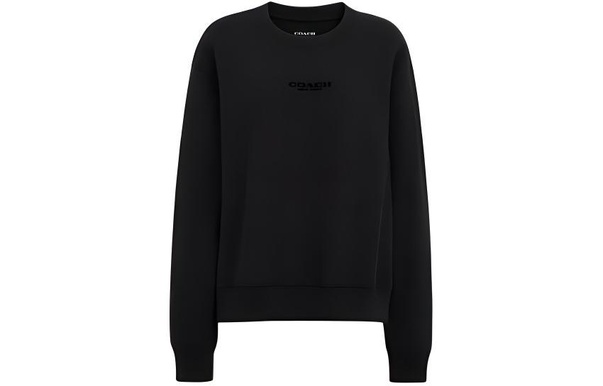 Order (W) Coach Oversized 黑色圓領標誌長袖上衣 SS24 系列 CR036-BLK