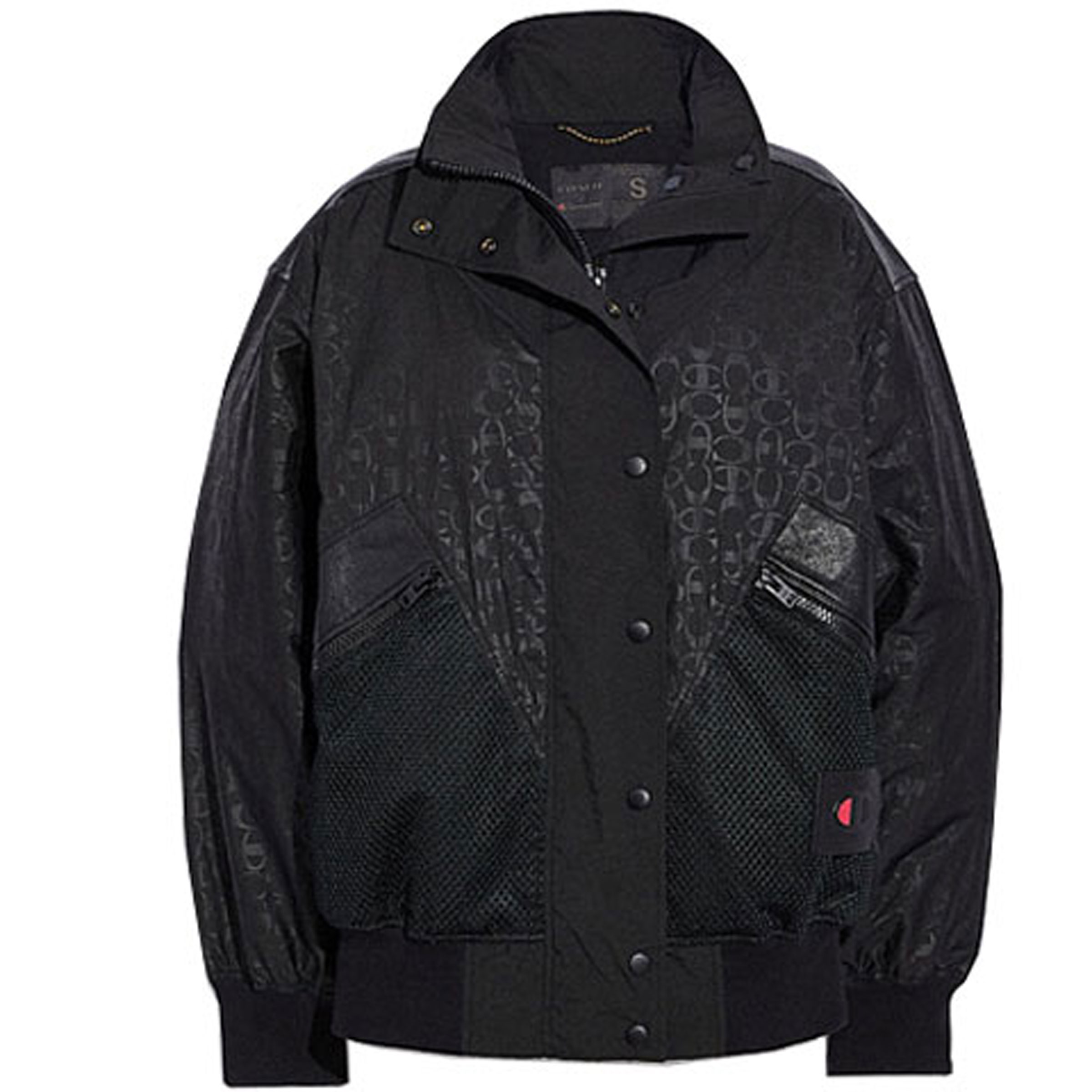 (Women) COACH Oversized Nylon Windbreaker Jacket Black SS21 3403-BLK