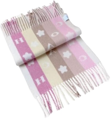 (W) COACH Syal Wol Pink dengan Rumbai, Pola Bintang, dan Huruf. 4623-LRD Lookbook (W) COACH Syal Wol Pink dengan Rumbai, Pola Bintang, dan Huruf. 4623-LRD