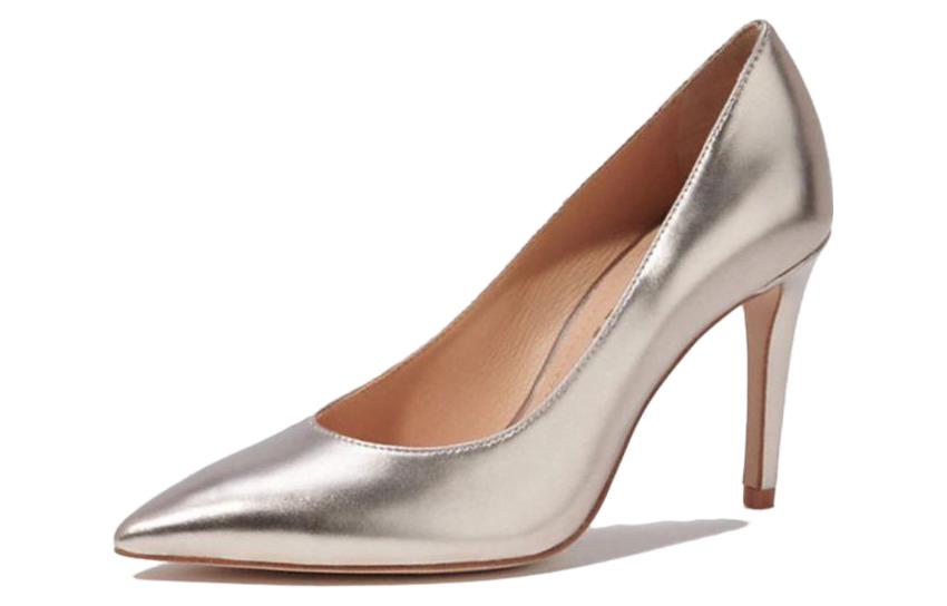 (Women) Coach Pointed-Toe Stiletto Slip-On Heels 'Champagne Gold' CD965_CHP