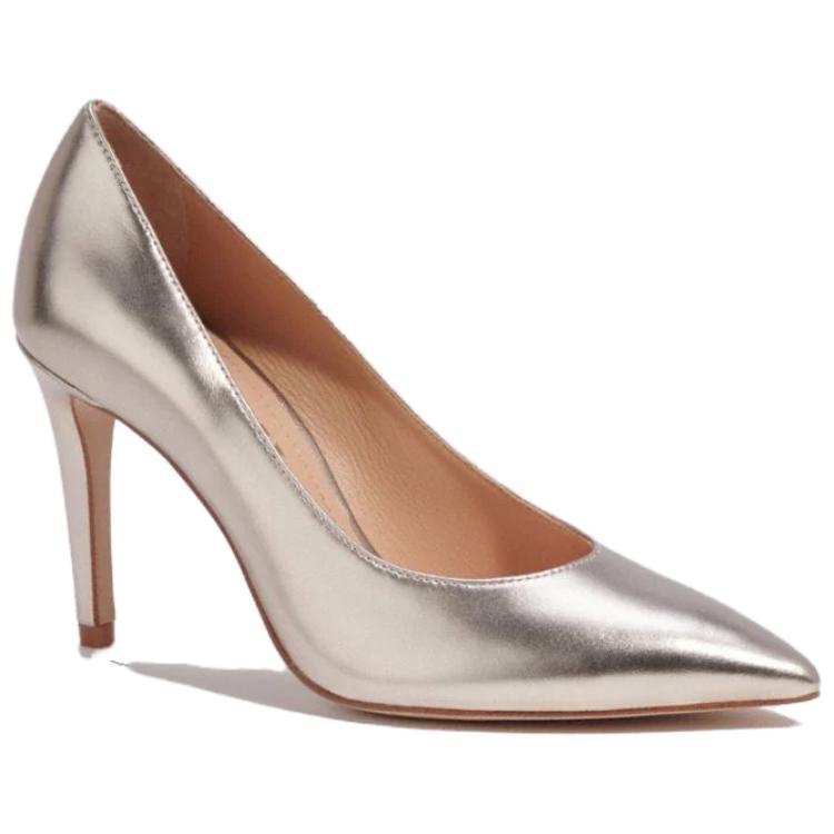 Order (W) Coach Tumit Tinggi Slip-On Runcing 'Emas Champagne' CD965_CHP