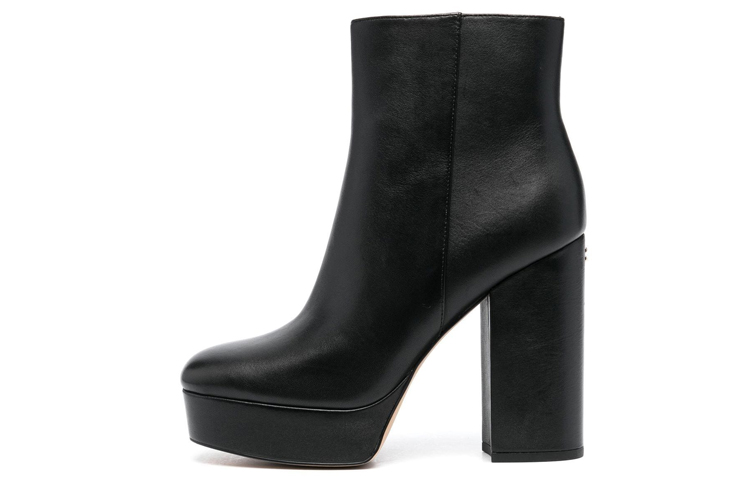 (Women) Coach Polished Leather Platform High Heel Ankle Boots 'Black' CE300_BLK