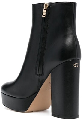 (W) Boot Ankle Hak Tinggi Kulit Polos Coach 'Hitam' CE300_BLK Shop (W) Boot Ankle Hak Tinggi Kulit Polos Coach 'Hitam' CE300_BLK