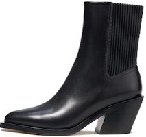 (Women) Coach Prestyn Bootie 'Black Leather Pointed Toe' CN136_BLK (Women) Coach Prestyn Bootie 'Black Leather Pointed Toe' CN136_BLK