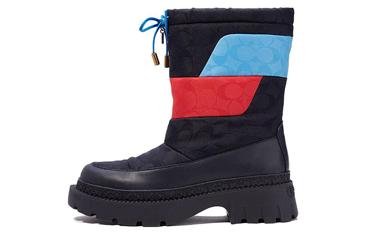 (W) Coach Puffer Boot 'Leather Nylon Black'