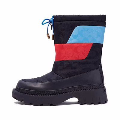(W) Coach Puffer Boot 'Leather Nylon Black'