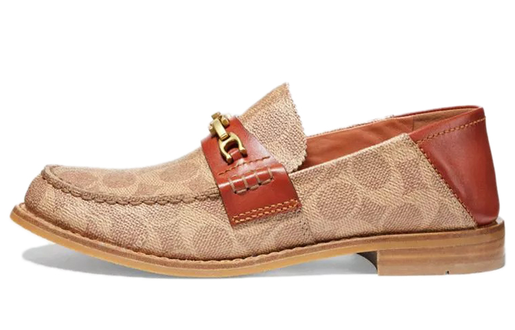 (W) Coach Putnam Loafer 'Signature Canvas Brown'