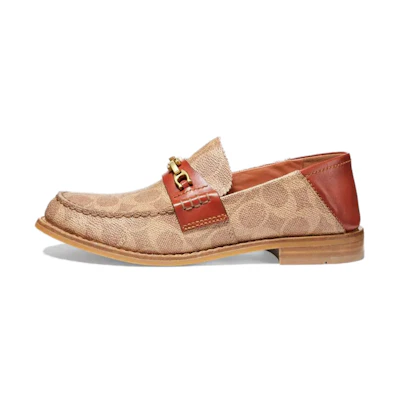 (W) Coach Putnam Loafer 'Signature Canvas Brown'