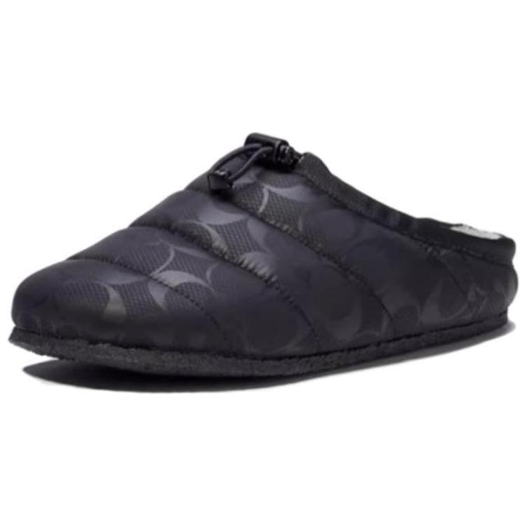 Buy (W) 蔻驰 Rachelle 黑色圆头一脚蹬便鞋 C6798_BLK