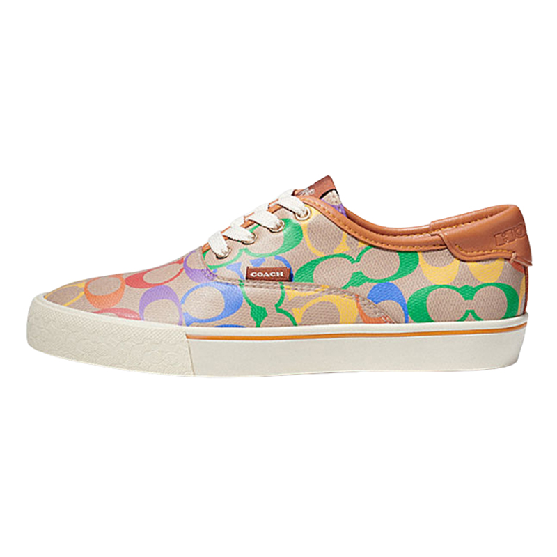 (Women) COACH Rainbow Low-Top Fashion Sneakers CA854-L38
