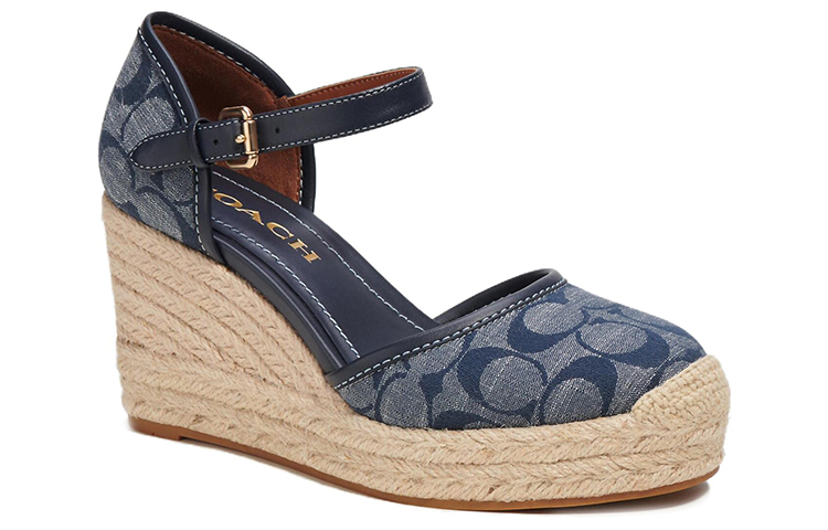 (W) Coach Raine High Heel 'Denim Blue Leather Signature' 圖 3