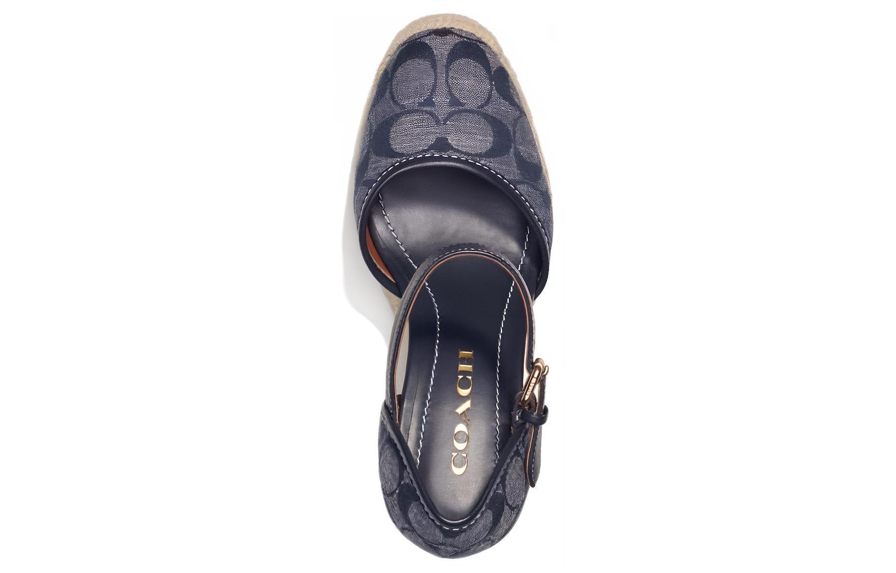 (W) Coach Raine High Heel 'Denim Blue Leather Signature' 圖 4