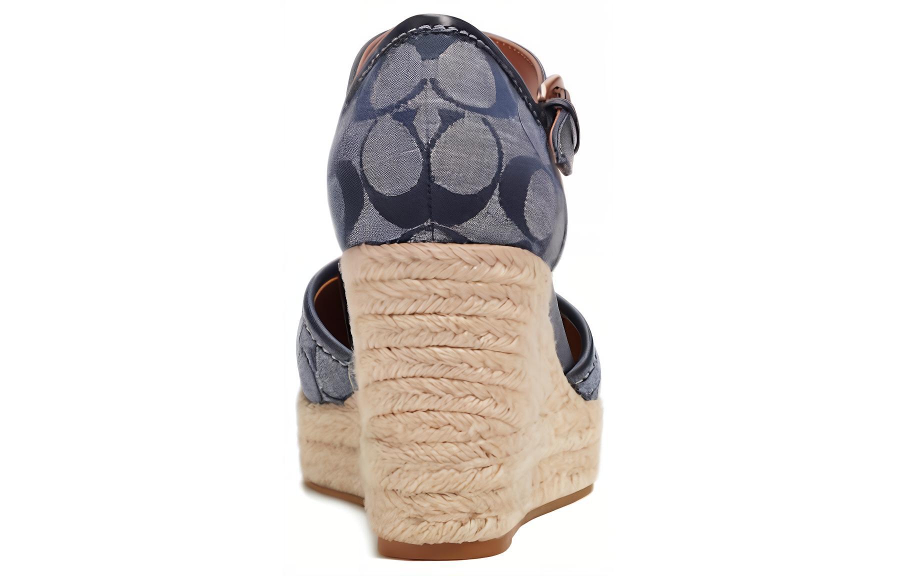 (W) Coach Raine High Heel 'Denim Blue Leather Signature' 圖 5