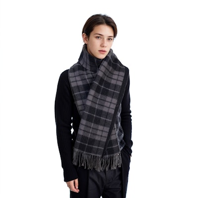 (W) COACH Syal Wol Reversible Motif Carriage Plaid Seri Aksesori 4624-BLK Purchase (W) COACH Syal Wol Reversible Motif Carriage Plaid Seri Aksesori 4624-BLK