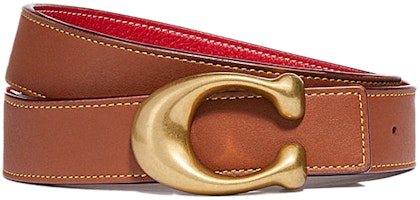 (Women) Coach Reversible Leather Belt for Women, 3.2cm Width 78175-B4OH2 (Women) Coach Reversible Leather Belt for Women, 3.2cm Width 78175-B4OH2