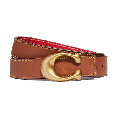 (Women) Coach Reversible Leather Belt for Women, 3.2cm Width 78175-B4OH2