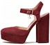 Buy (W) Coach Round Toe Buckle Chunky Heel 'Merah Wain' CE296_WIN