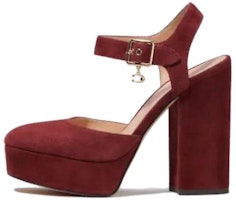 (Women) Coach Round Toe Buckle Chunky Heel 'Wine Red' CE296_WIN (Women) Coach Round Toe Buckle Chunky Heel 'Wine Red' CE296_WIN