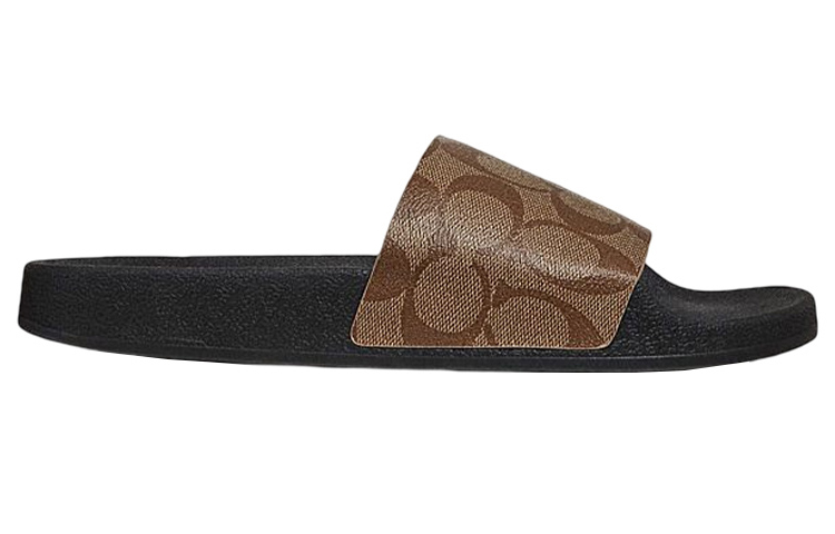 (W) Coach Rubber Round Toe Flat Brown 'Fashion Slide' 圖 2