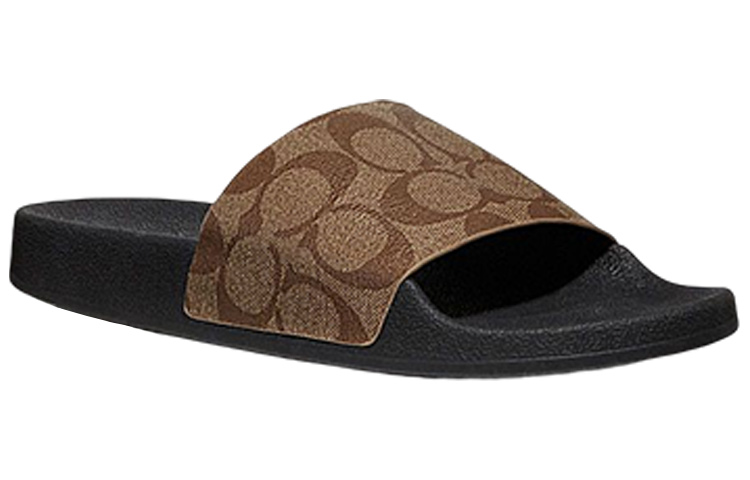 (W) Coach Rubber Round Toe Flat Brown 'Fashion Slide' 圖 3