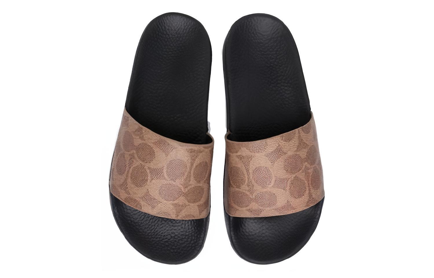 (W) Coach Rubber Round Toe Flat Brown 'Fashion Slide' 圖 4