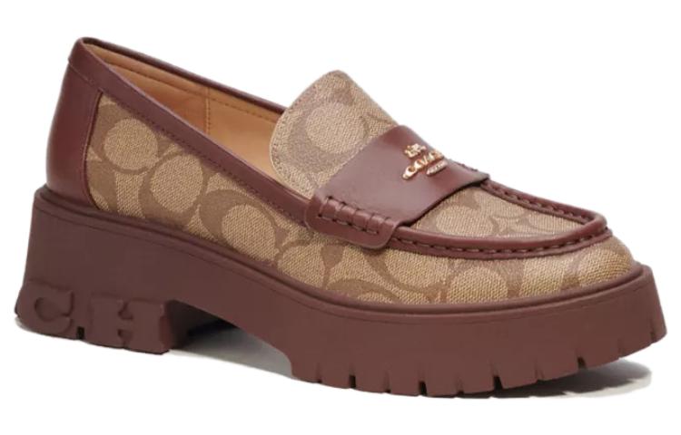 (W) Coach Ruthie Leather Slip-On Loafers 'Khaki' 圖 2