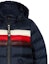 Details for (Women) COACH Short Colorblock Puffer Jacket with Hood Winter Deep Blue. 4524-A8Z