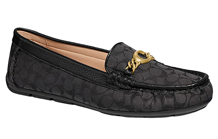 (W) Coach Signature Jacquard Flat 'Black' 圖 2