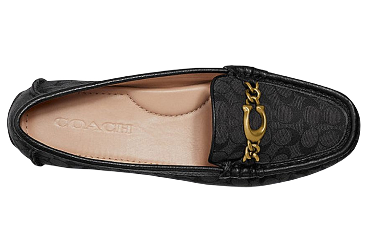 (W) Coach Signature Jacquard Flat 'Black' 圖 3