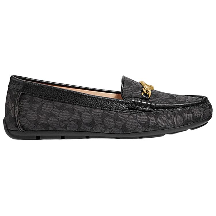 (W) Coach Signature Jacquard Flat 'Black' 圖 5