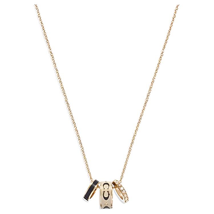 (Women) COACH Signature Letter Pendant Necklace for Women - Gold. CI905-GD