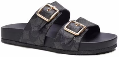 (W) コーチ シンプル コンフォート スライド (黒) CK412-PVP Lookbook (W) コーチ シンプル コンフォート スライド (黒) CK412-PVP