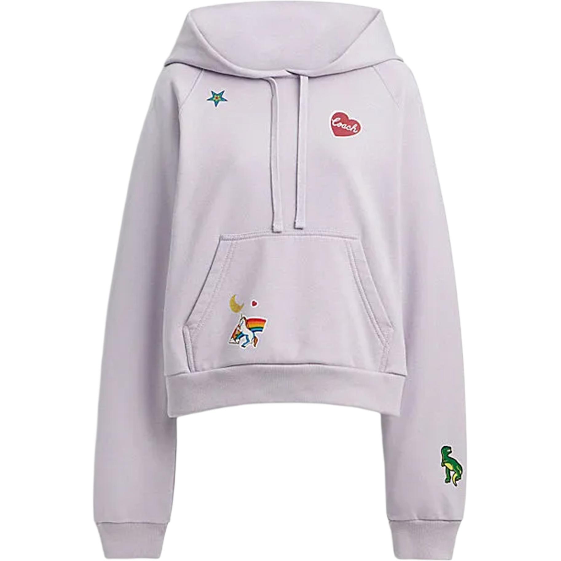 Order (W) Sudadera Coach Slim Fit Lila Claro con Diseño de Parche SS24. CX169-OCB