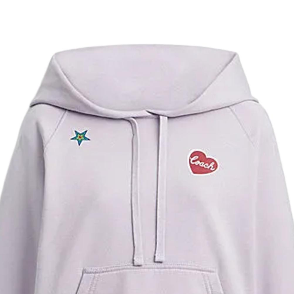 Details for (W) Sudadera Coach Slim Fit Lila Claro con Diseño de Parche SS24. CX169-OCB