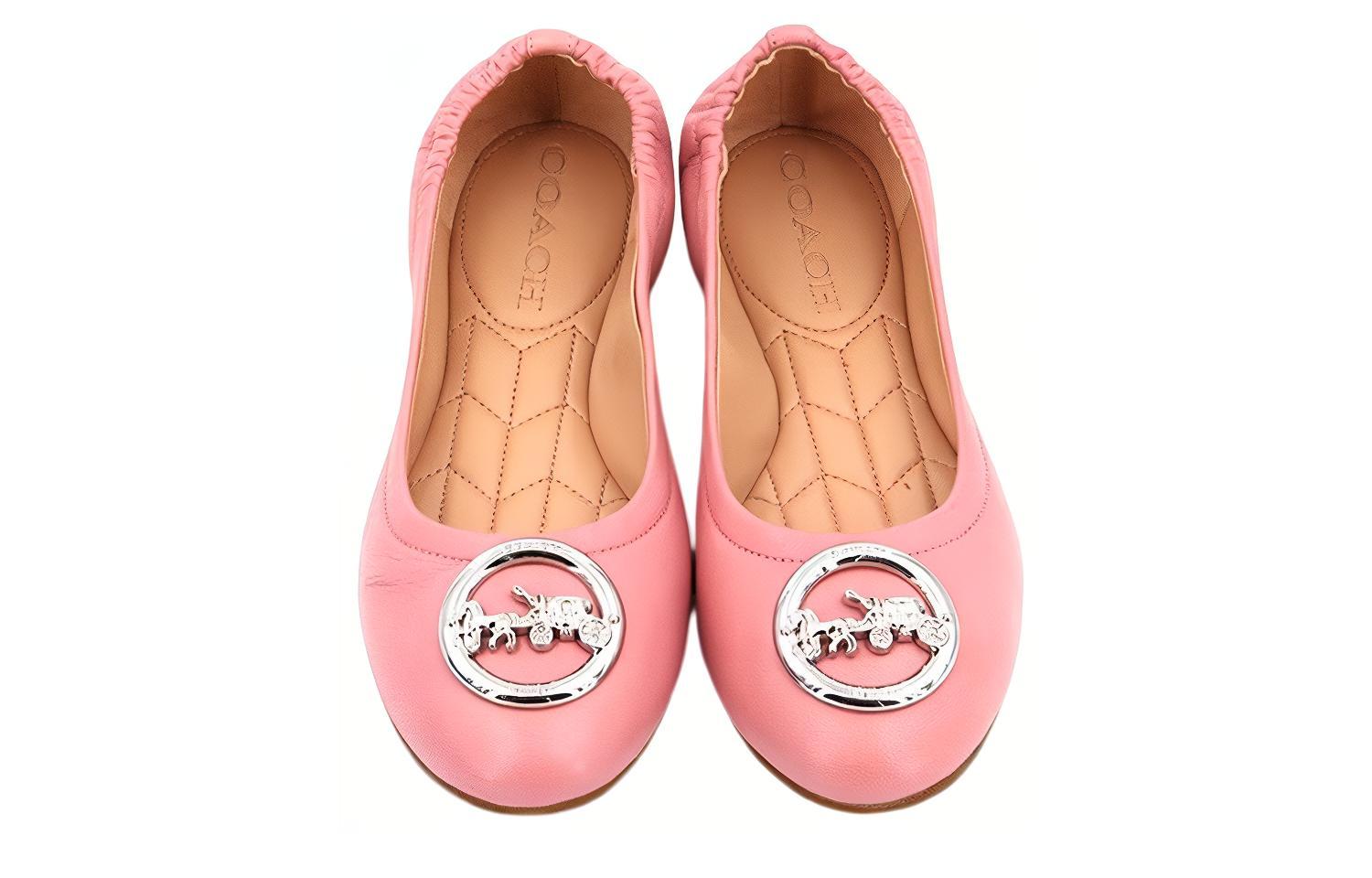 Shop (W) Coach Kasut Sarung Rata 'Kulit Merah Jambu' FG2944_P02