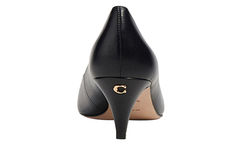 Shop (Women) Coach Sloane Leather Pointed Toe High Heels 'Black Fashion' CG697_BLK