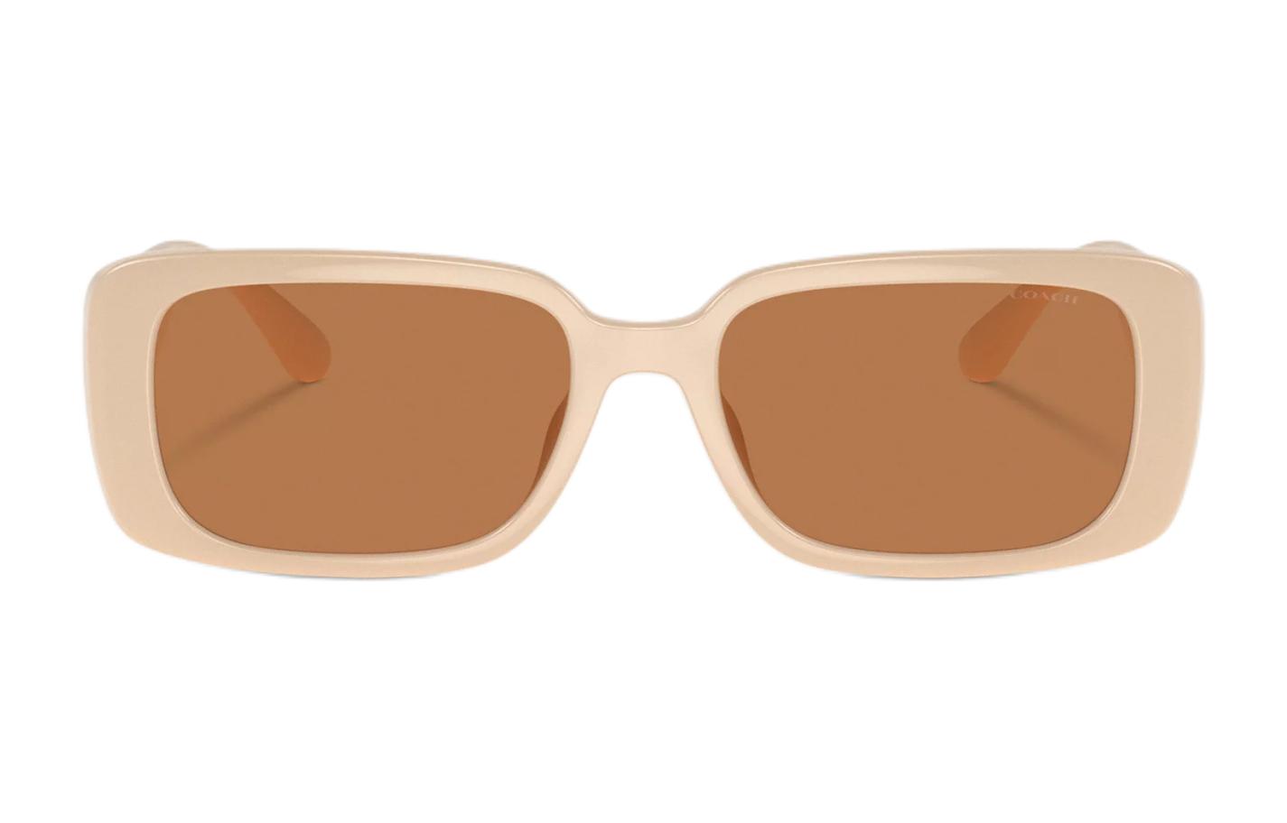 Lookbook (W) Kacamata Hitam Wanita COACH Square - Desain Pink Solid. CR645OFW