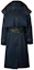Order (Women) COACH SS21 Navy Blue Solid Waist-Cinching Hooded Trench Coat C2656-NAV