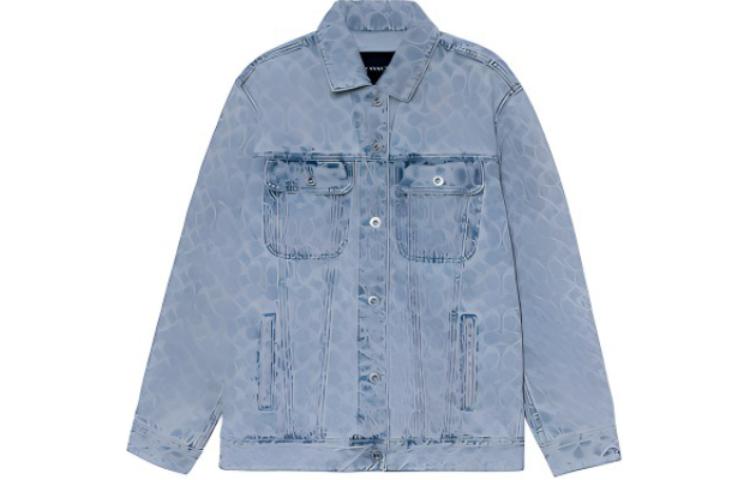 Order (W) COACH SS22 藍色印花單排扣長袖外套. C8787-DEN